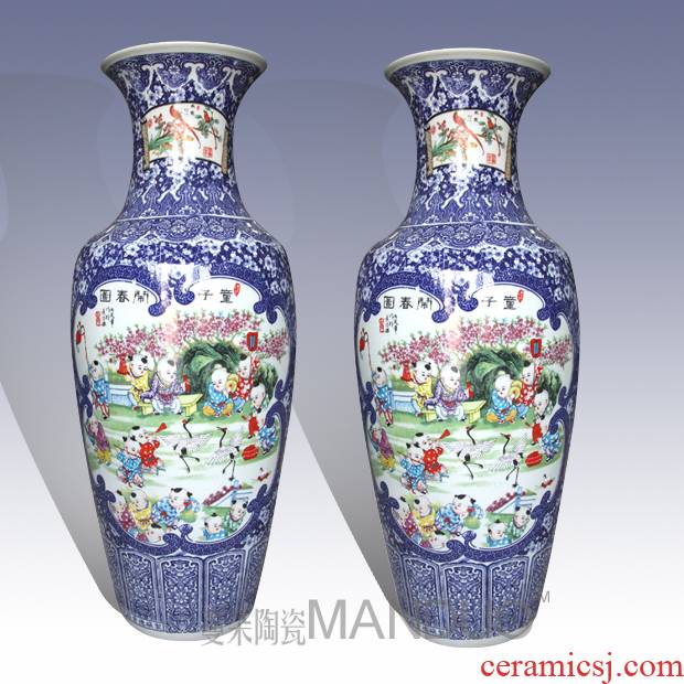 The Big vase landed ceramic decoration modern technology hand - made of high - grade enamel vase vase opening vase