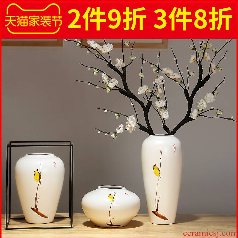 Ceramic vase household furnishing articles contracted the new Chinese style originality desktop sitting room porch flower arranging flower decorations