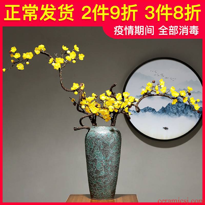Ceramic vase furnishing articles I and contracted sitting room porch flower arranging dried flower porcelain European household study mesa adornment