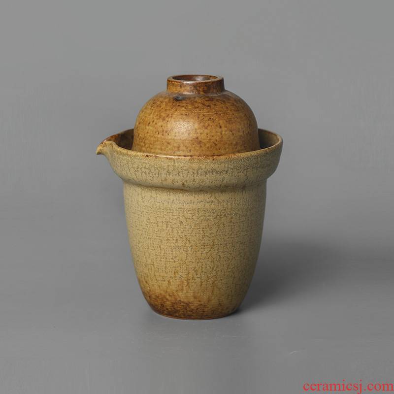 Kunfu tea hand grasp pot cup hot jingdezhen ceramic mud crack prevention cup travel suit pure manual portable tea sets