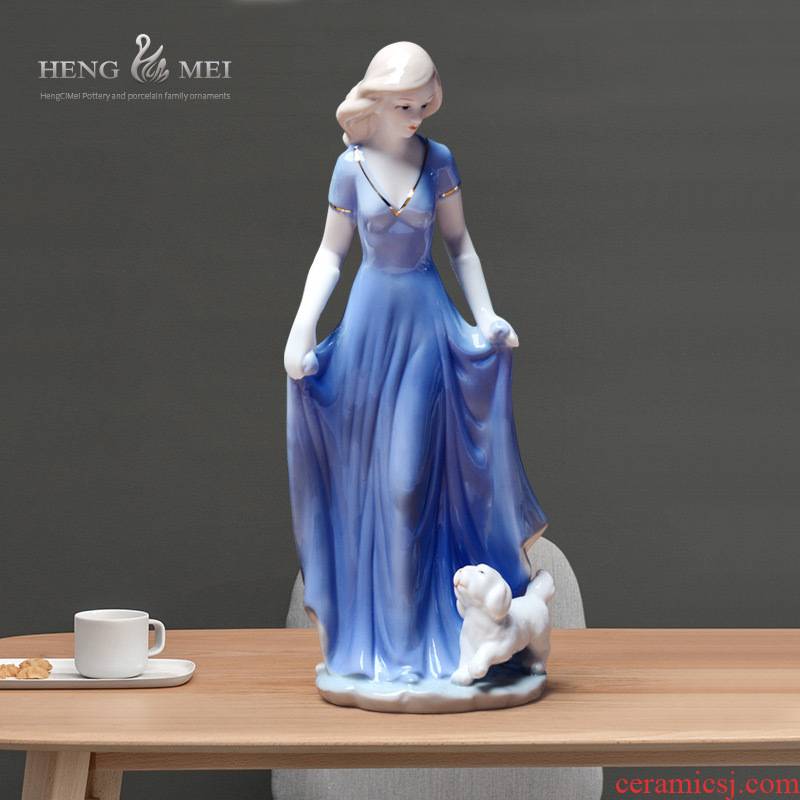 Western European female TV ark adornment ark, home decoration decoration in jingdezhen ceramic arts and crafts its furnishing articles
