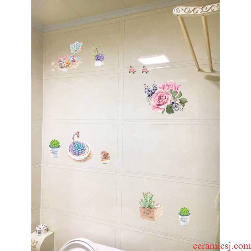 To embellish ceramic tile becomes modesty To fill holes in toilet decorate creative toilet bathroom waterproof adhesive imitation porcelain in the kitchen