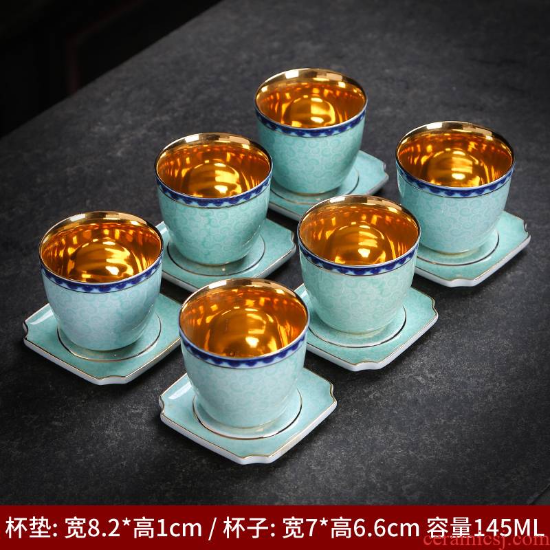 Jingdezhen ceramic colored enamel cup sample tea cup household pure manual variable kung fu master cup cup single cup size