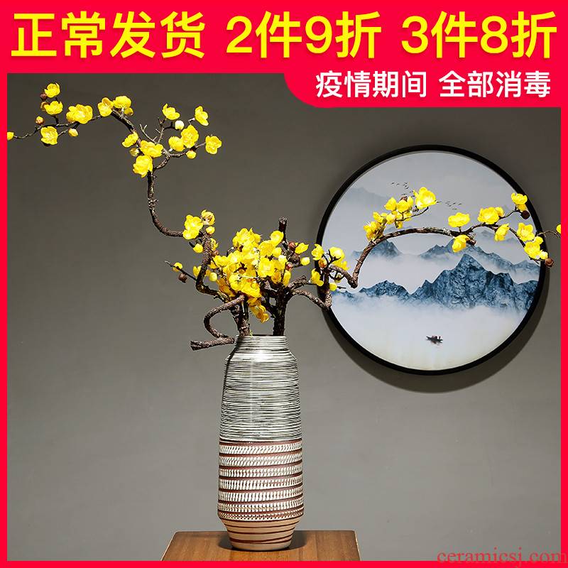 Sitting room is I and contracted household ceramics jingdezhen vase flower arranging, creative move adornment bedroom TV ark