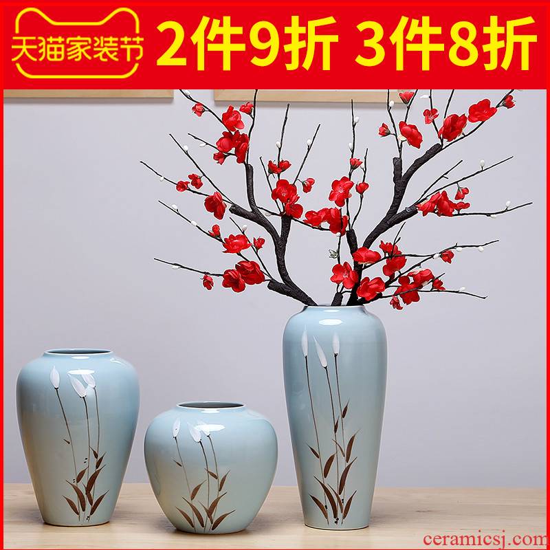 Nordic sitting room mesa ceramic vase simulation creative dry flower flower flower furnishing articles contracted and I window decorations