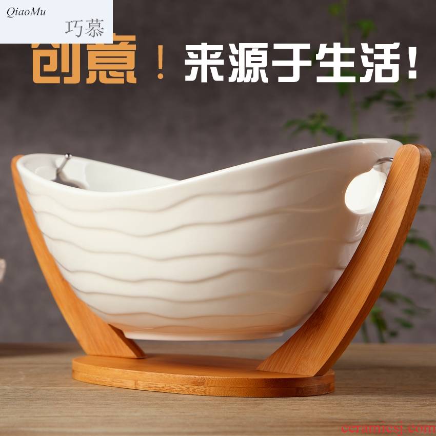 Sitting room place for DHT opportunely ceramic fruit bowl fruit basket white hanging three creative fruit basin fashion