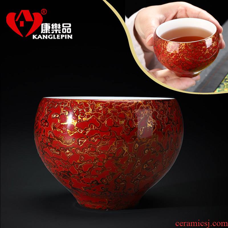 Recreation quality lacquer ware ceramic a cup of tea suet jade white porcelain kung fu tea cup pure manual Chinese lacquer, restore ancient ways