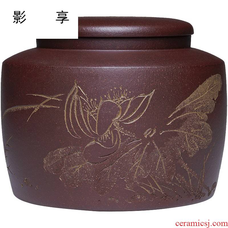 Shadow at yixing purple sand tea caddy fixings wake POTS are scattered receives Wu Jianli all hand up POTS moisture permeability