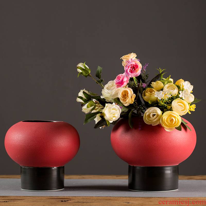 Northern wind ceramic vases, flower arrangement sitting room table, TV ark, creative household ceramics decoration decoration furnishing articles