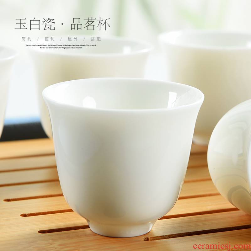 Kung fu masters cup cup ceramic cups sample tea cup dehua white porcelain bowl with small single cup tea tea cups