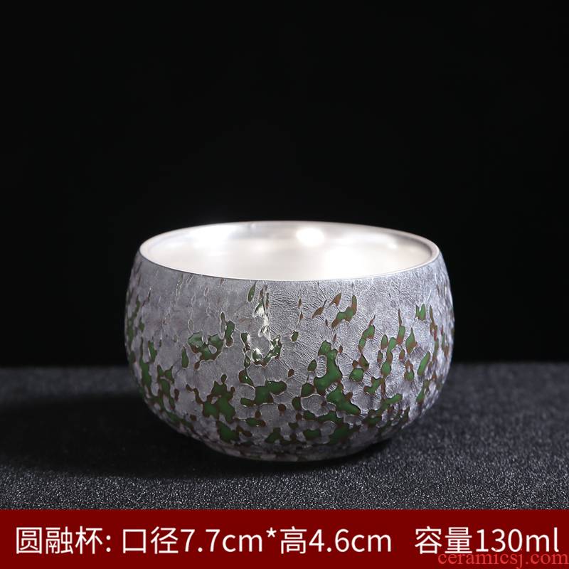 Silver cup 999 sterling Silver sample tea cup tea cup ceramics, ceramic kung fu masters cup but small cup tea bowl