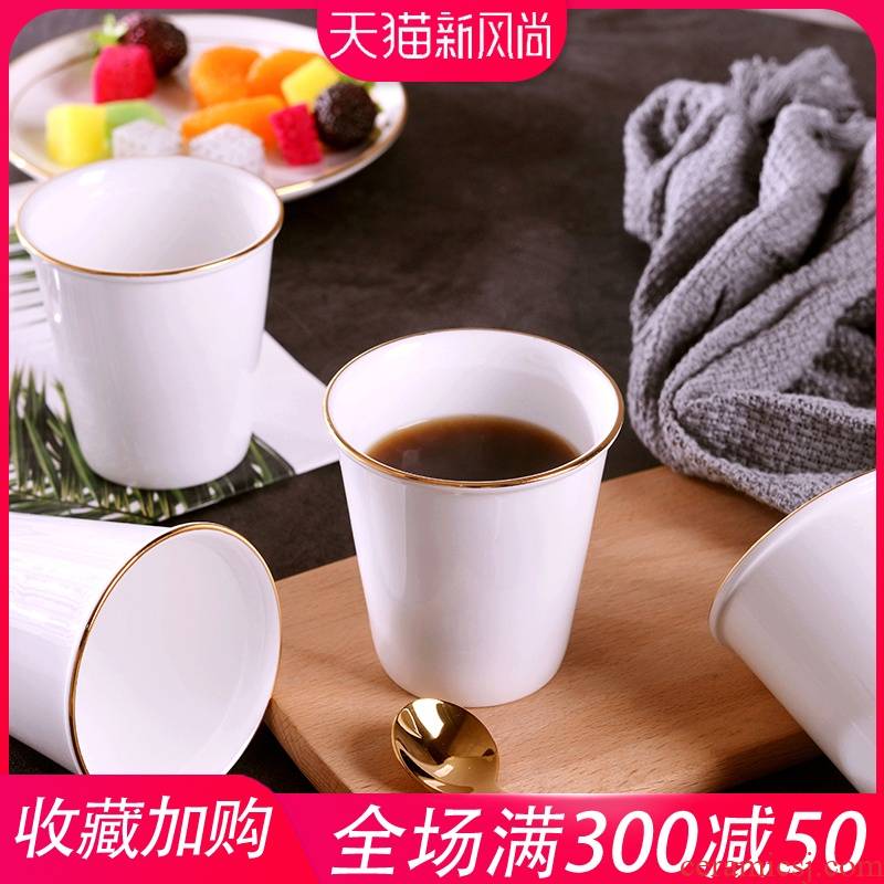 Creative manual gold 】 【 ceramic cups water cup ipads porcelain cup of milk coffee cup home wine cup