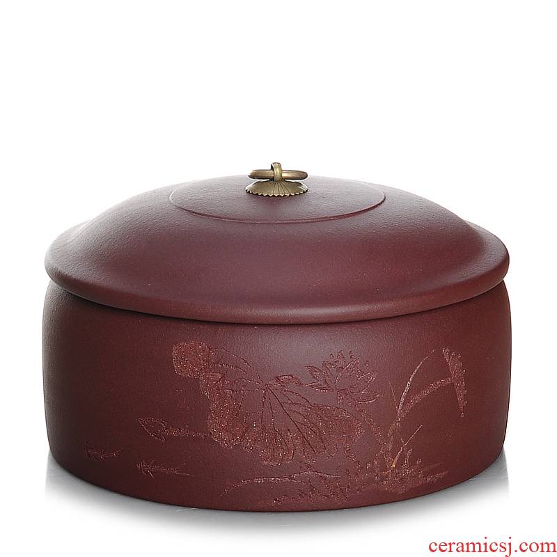 Shadow at yixing purple sand tea pot three cakes with large manual pu - erh tea pot receives JSBT