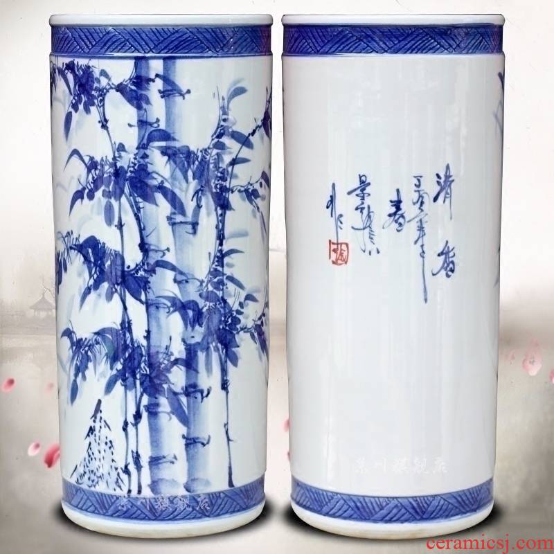 Jingdezhen ceramics bamboo report peaceful quiver home sitting room office furnishing articles study calligraphy and painting scroll to receive goods