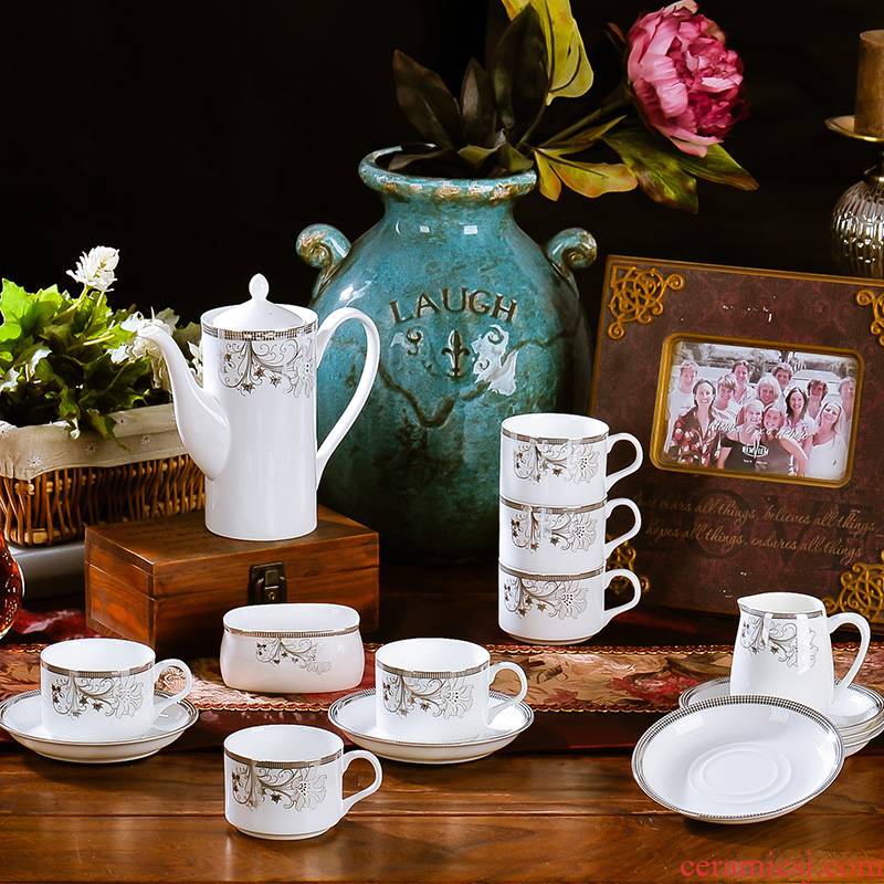 Ceramic coffee cup sets up phnom penh European contracted ipads porcelain coffee cup tea cups and saucers afternoon tea set