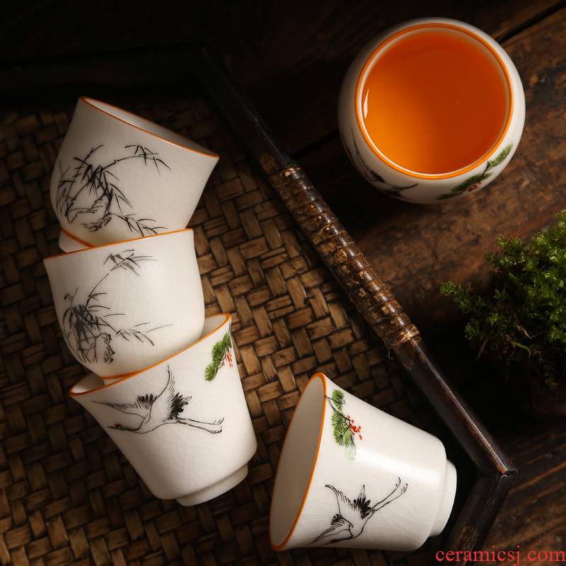 Hand - made ru up market metrix cups sliced open kung fu ceramic cups for its ehrs personal sample tea cup your porcelain tea set single cup of tea
