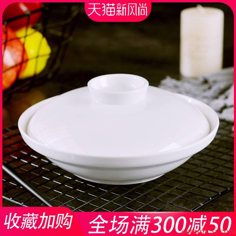 Household under the glaze color ipads porcelain dish dribbling cover 7 inch ceramic hotel restaurant dishes creative contracted deep soup plate