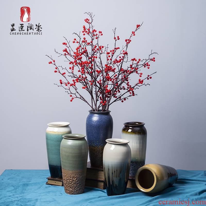 Light much creative vase Chinese jingdezhen ceramics hydroponic lucky bamboo flower arranging desktop sitting room porch place to study