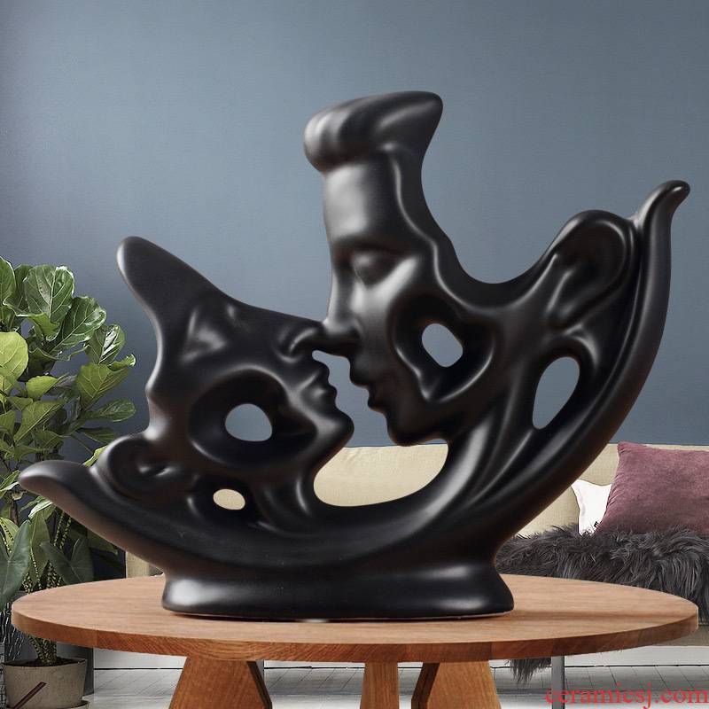 Creative Nordic home furnishing articles wine frame TV ark adornment bedroom sleeping beauty century couples ceramics furnishing articles
