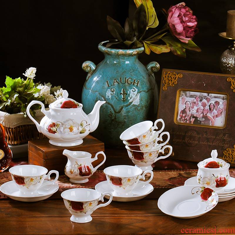 Ceramic coffee cup suit European contracted up phnom penh ipads porcelain coffee cup tea cups and saucers afternoon tea set