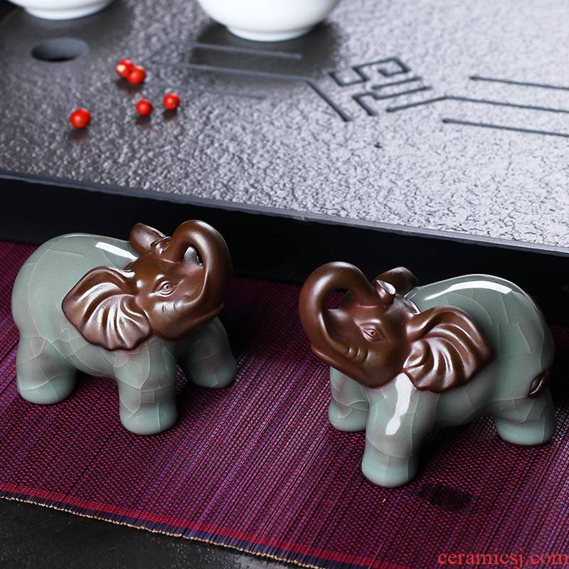 Restoring ancient ways is the elephant furnishing articles a sitting room rich ancient frame home decoration mini small jingdezhen porcelain ceramic furnishing articles