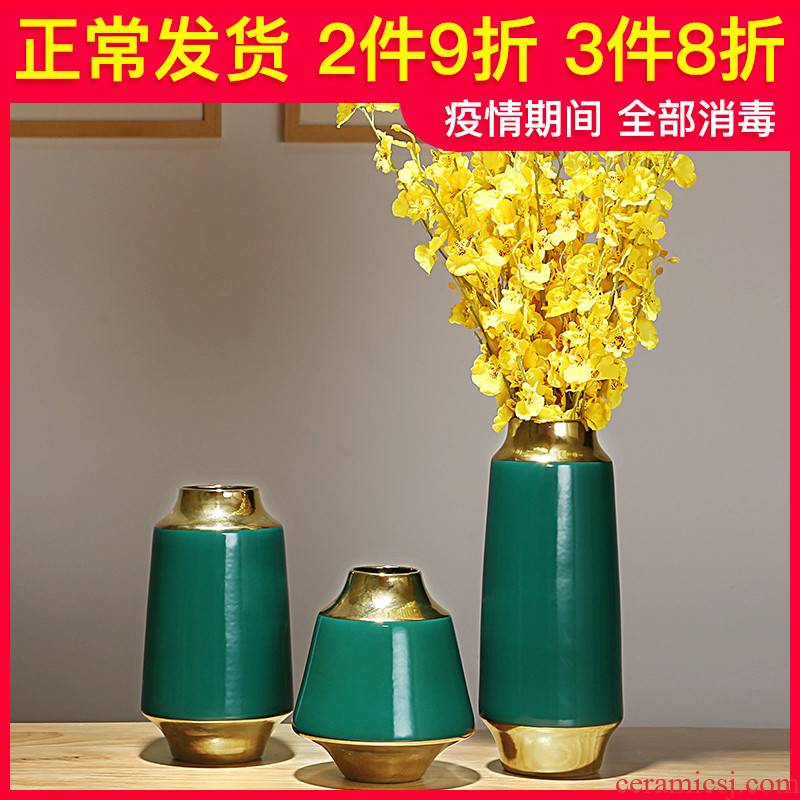 I and contracted creative living room TV ark, flower arrangement furnishing articles home decoration ceramic dried flower vases, flower art