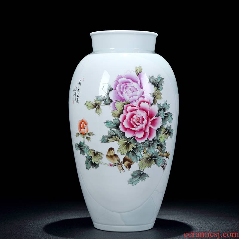 Jingdezhen vase pastel hand draw very beautiful vase furnishing articles