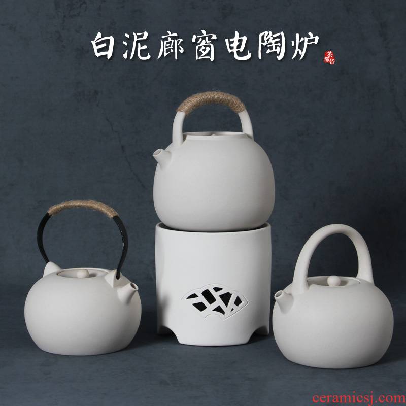 White clay ceramic POTS cooking pot boil water curing pot teapot electric TaoLu jug set tea service Japanese girder teapot