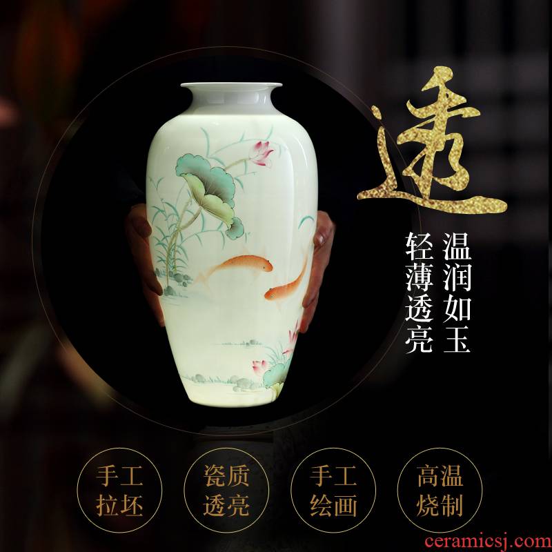 Jingdezhen vase and exquisite porcelain hand - made flowers and birds in successive years more vases, furnishing articles