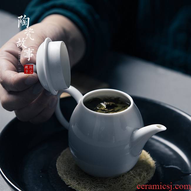 Members of the sweet beauty of make tea pot of white porcelain manual craft ceramic teapot household utensils