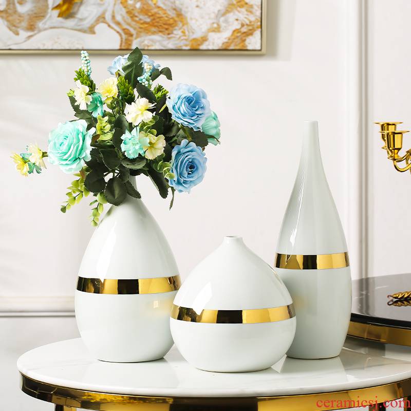 I and contracted white light and decoration ceramics vase new TV cabinet table of Chinese style household act the role ofing is tasted dry flower adornment furnishing articles
