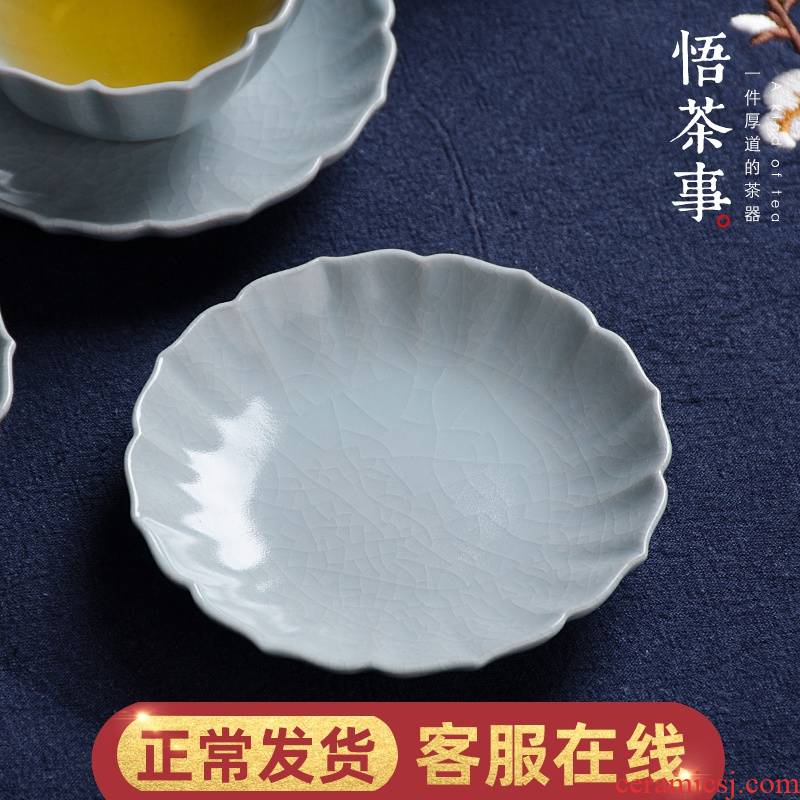 W poly real view your up lotus cup mat against hot insulation cup household kung fu tea accessories