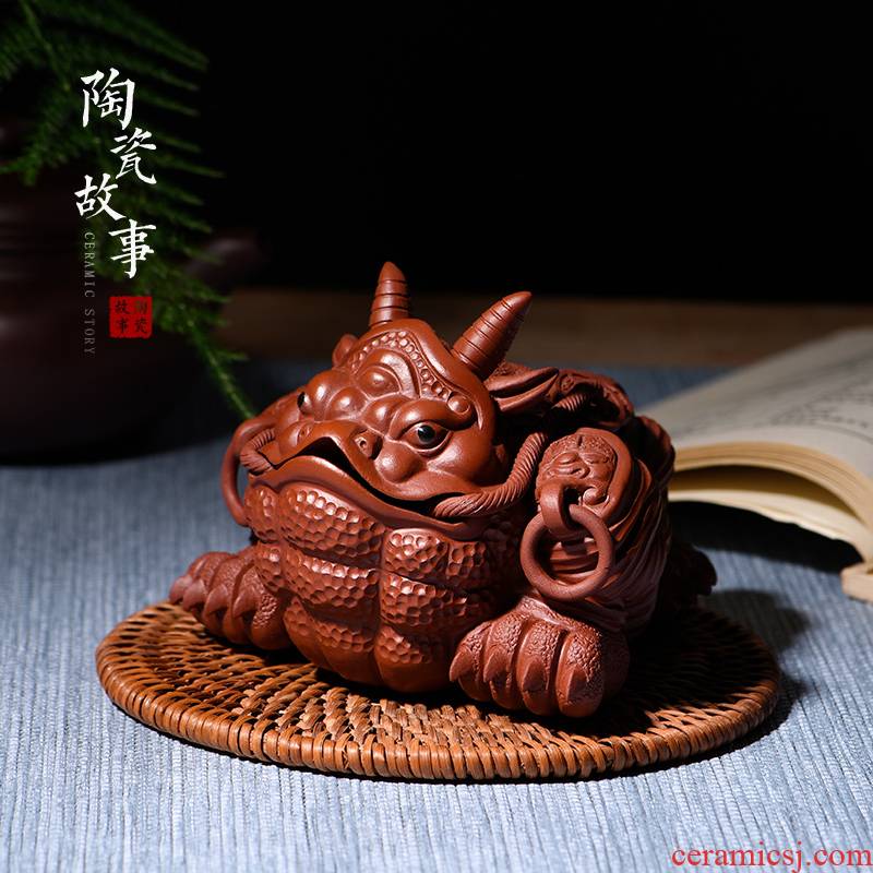 Pet checking ceramic story violet arenaceous NiuChan tea to keep home furnishing articles play kung fu tea accessories boutique tea