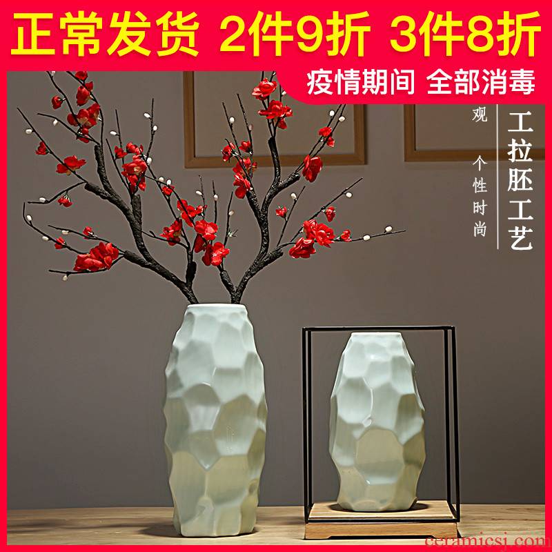 Jingdezhen ceramics vases, I and contracted creative new Chinese style living room porch dry flower arranging flowers adornment furnishing articles