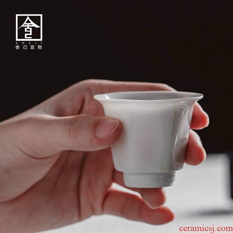 The Self - "appropriate for the content of the six - party master sample tea cup cup cup of noggin jingdezhen kung fu tea set tea by hand