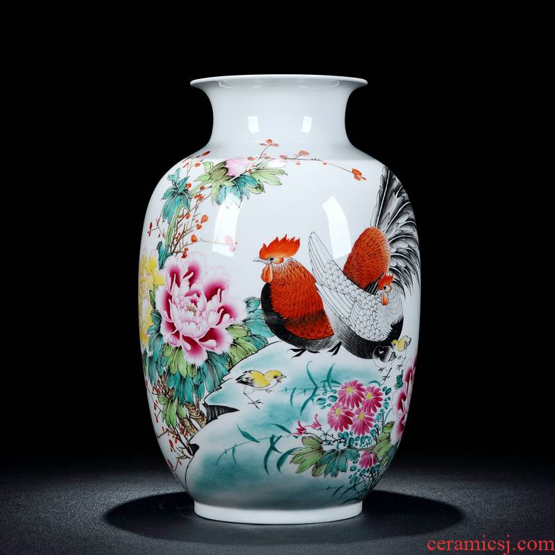 Jingdezhen intangible craftsmen sell loose guo - hua liu qin works new color hand - made family table vase