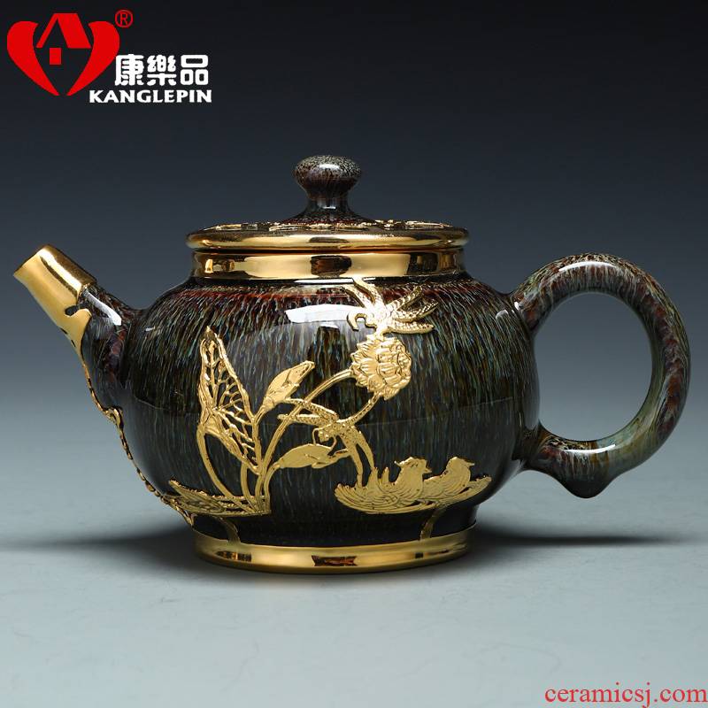 Recreational product an inset jades jingdezhen business gift set manually Jin Gongfu tea teapot teacup built one single pot of tea