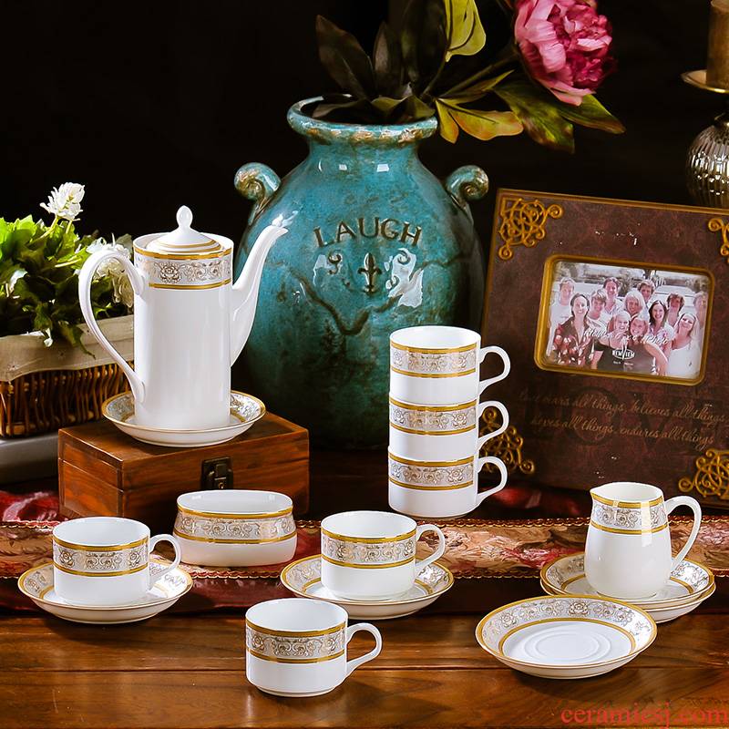 European style coffee coffee cup eight head suit I British ceramics scented tea tea tea set