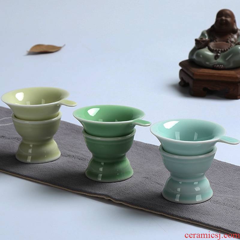 Poly real scene celadon) kongfu tea teapot tea tea good with supporting ceramics filter on sale