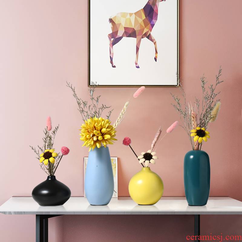 Creative home light key-2 luxury ceramic vase furnishing articles all over the sky star TV ark, dried flowers, flower arrangement table sitting room adornment ornament