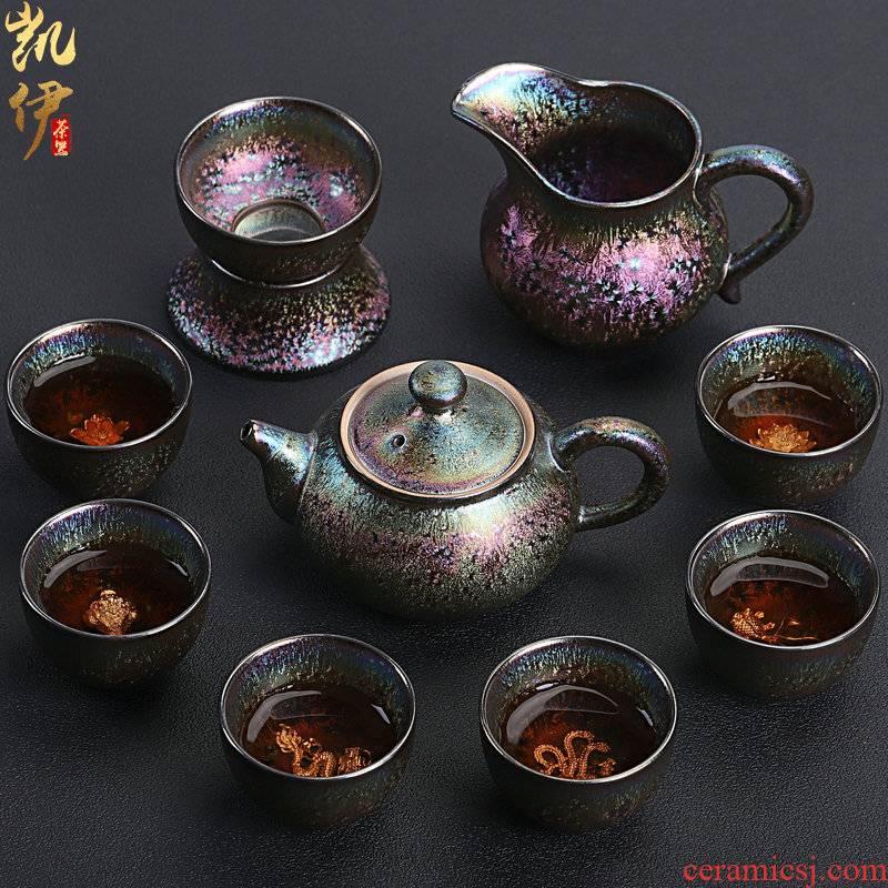 Checking silver 7 see colour temmoku up tea set informs the ceramic teapot gold cup tea tureen office