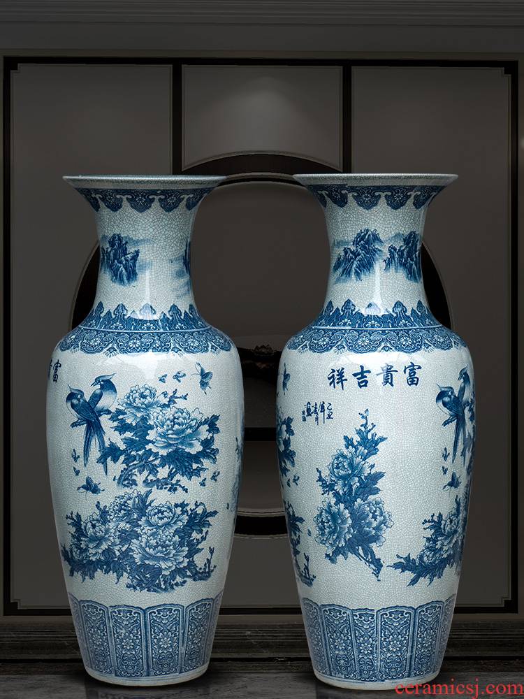 Jingdezhen ceramics to open the slice of a large vase archaize crack glaze porcelain vase furnishing articles opening gifts