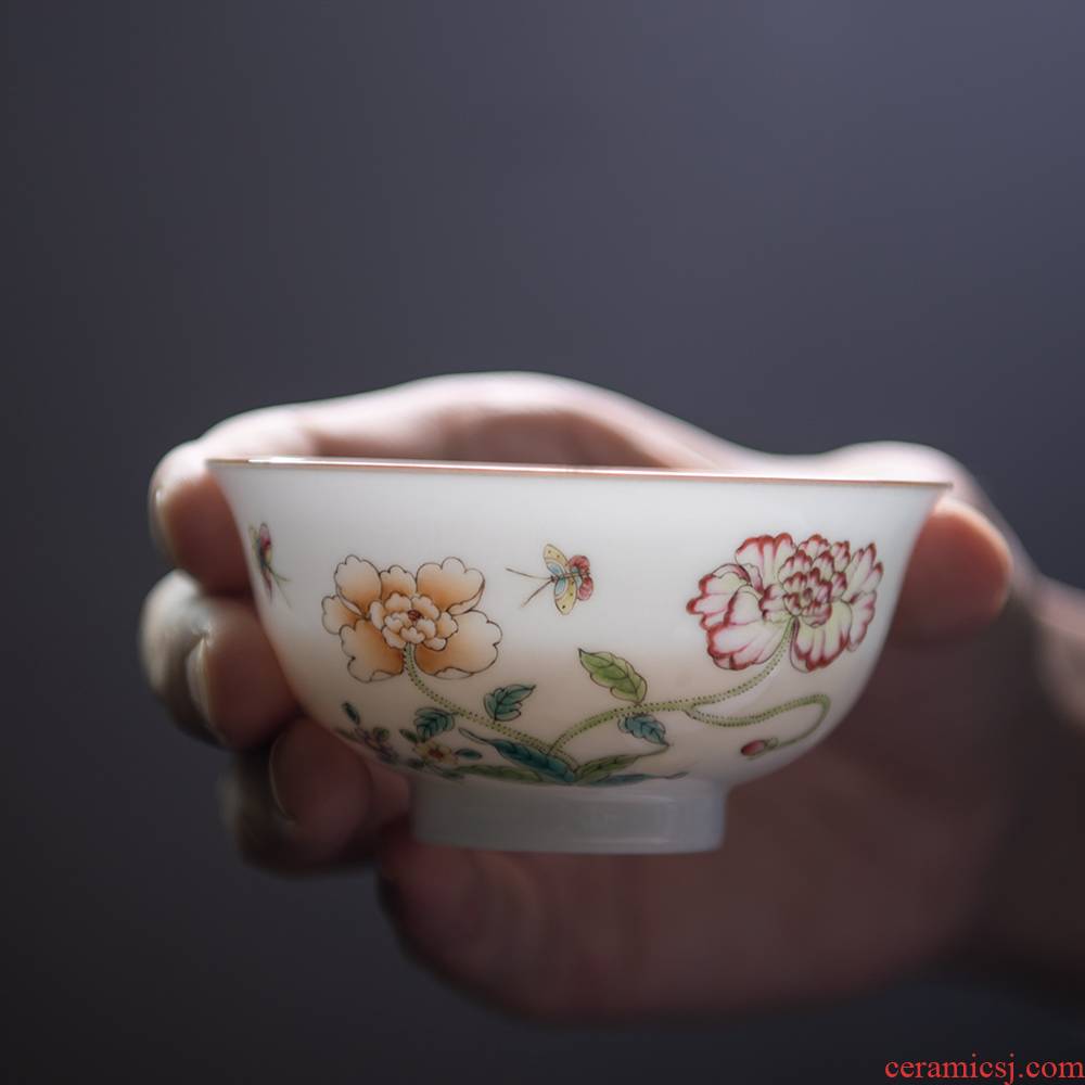 24 apparatus pastel sweet white single cup small kung fu tea cups of jingdezhen ceramics cup single single master