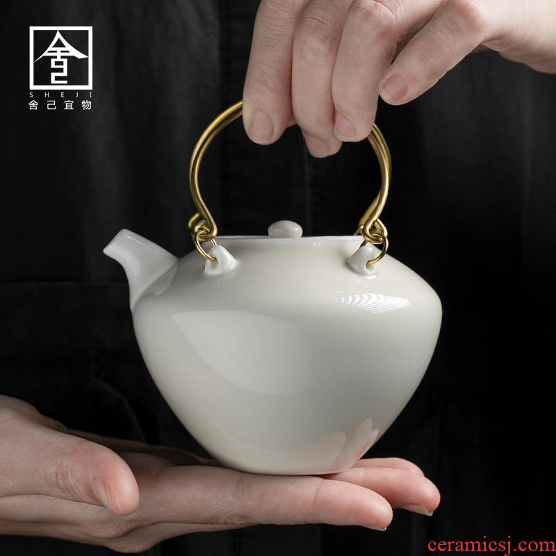 The Self - "appropriate physical plant ash pot of kung fu tea set ceramic teapot teapot girder household single pot of little teapot Japanese