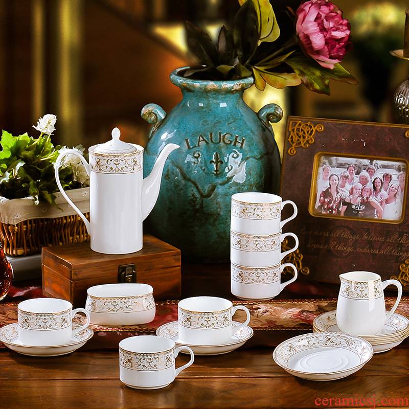 Porcelain coffee cup suit European contracted up phnom penh ipads Porcelain coffee cup tea cups and saucers afternoon tea set