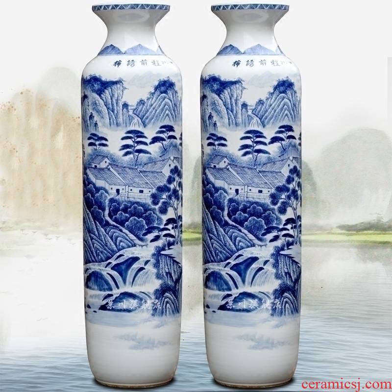 Jingdezhen porcelain ceramic hand - made figure of large vase bright future home sitting room hotel furnishing articles ornaments