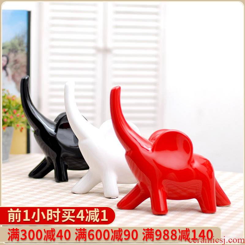 Modern style home furnishing articles 018 new home decoration ceramic craft gift become warped nose like ornament