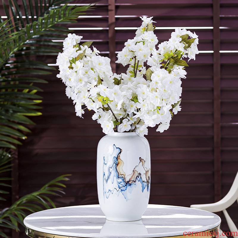 Contracted the Nordic light the key-2 luxury of jingdezhen ceramic vases, flower arranging dried flowers, TV ark, place of the sitting room porch household act the role ofing is tasted