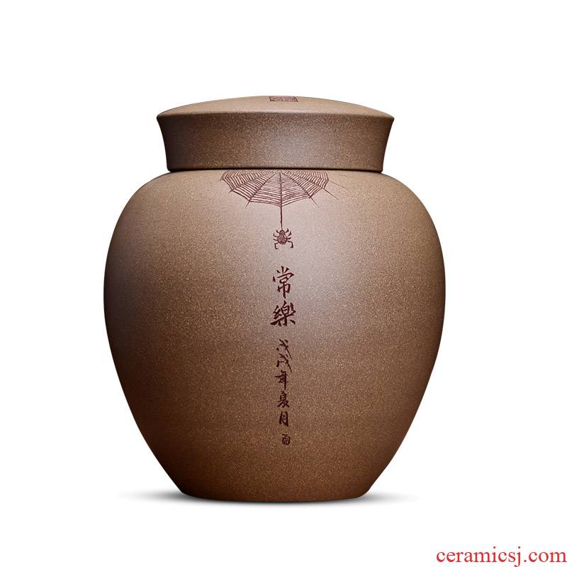 Shadow at yixing purple sand tea pot store receives no large carved by hand made POTS of HZ