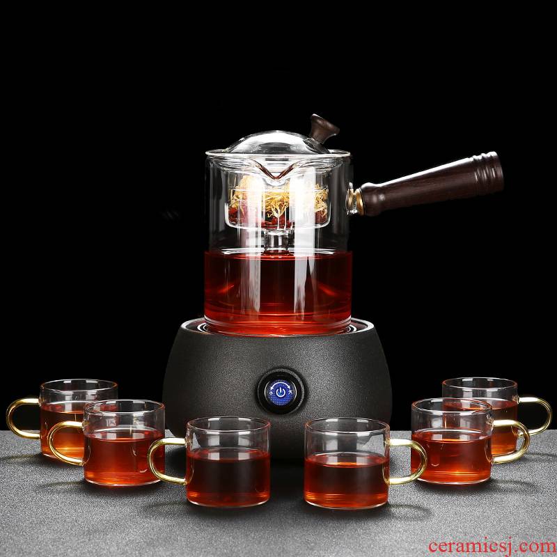 RenXin steam boiling tea ware suit glass teapot automatic boiling tea stove'm pot small TaoLu household electricity